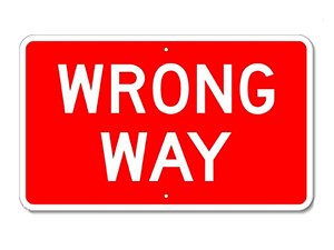 Picture of Wrong Way Sign