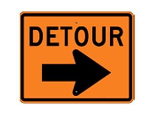 Picture of Detour Right Arrow Sign (M4-9R*21)