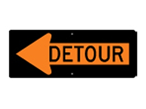 Picture of Detour Left Arrow Sign (M4-10L*29)