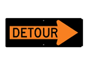 Picture of Detour Right Arrow Sign (M4-10R*29)