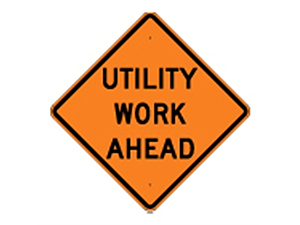 Picture of Utility Work Ahead Sign (W23-1*27)
