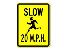 Picture of Slow 20 M.P.H. Sign (G-4*9)