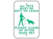 Picture of All Pets Must Be On Leash (R-210RA5) 