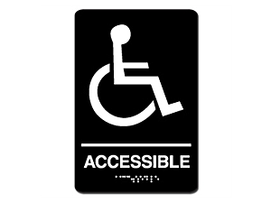 Picture of ADA Braille Handicap Restroom sign