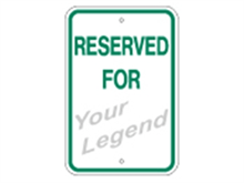 Picture of Reserved For Parking Sign (G-14RA5)