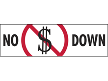 Picture of No Money Down Banner (NMDB#001)