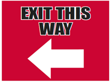 Picture of Exit This Way Left Yard Sign (ETWLYS#002)
