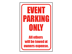 Picture of Event Parking Sign (EPS#008)