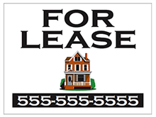 Picture of White Background For Lease Yard Sign (WFLYS#002)