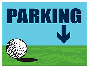 Picture of Golf Tournament Parking Down Yard Sign (GTPDYS#002)