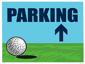 Picture of Golf Tournament Parking Up Yard Sign (GTPUYS#002)