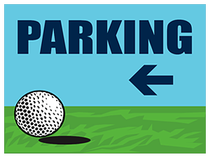 Picture of Golf Tournament Parking Left Yard Sign (GTPLYS#002)