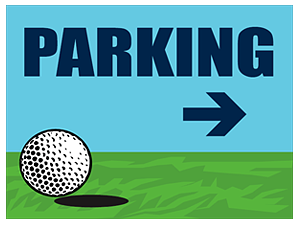 Picture of Golf Tournament Parking Right Yard Sign (GTPRYS#002)