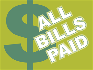Picture of All Bills Paid Yard Sign (ABPYS#002)