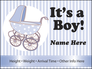 Picture of It's A Boy Yard Sign (BABYS#002)