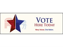 Picture of Vote Here Today Banner (VHT3B#001)